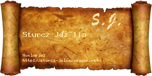Sturcz Júlia névjegykártya